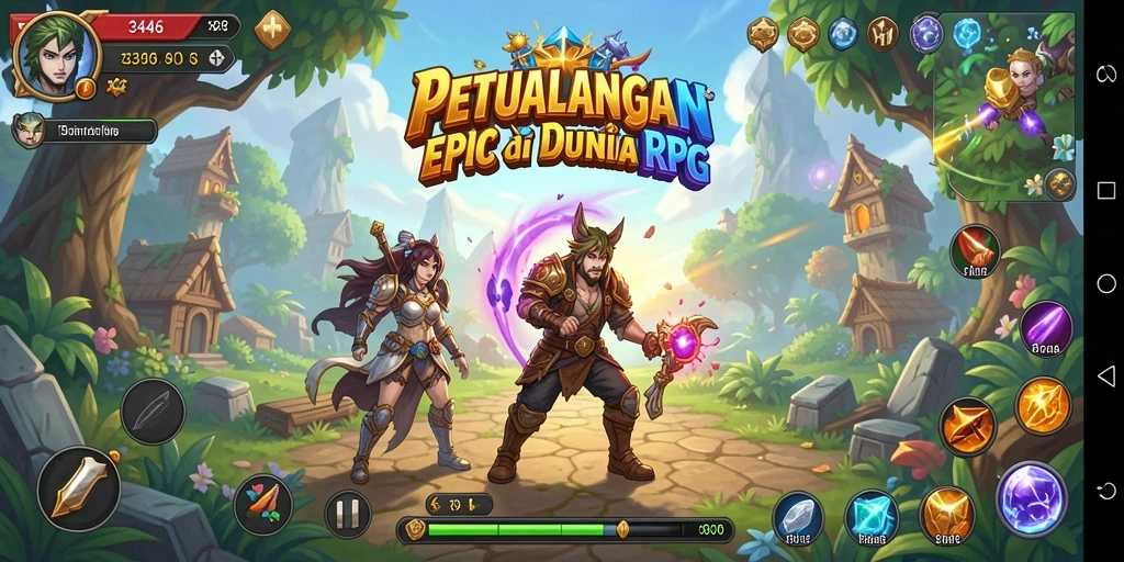 Gameplay RPG yang mendebarkan dan penuh aksi dalam 3446.