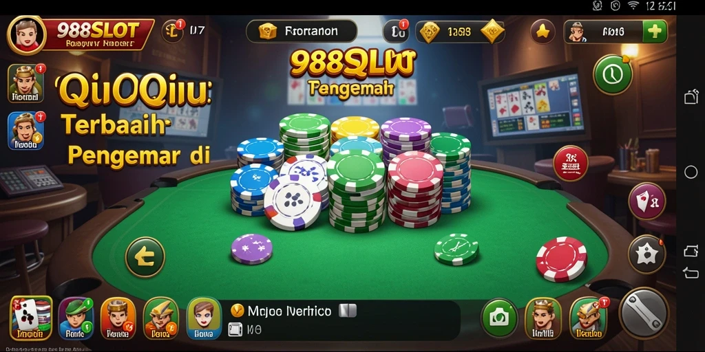 Tampilan gameplay seru dari 988SLOT saat bermain QiuQiu.