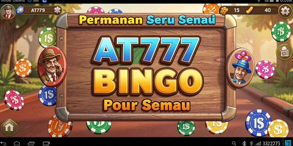 Screenshot permainan Bingo AT777 dengan tampilan interaktif dan grafis menarik.