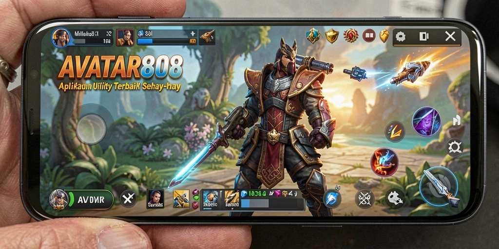 Tampilan antarmuka utama AVATAR808 yang mudah digunakan.