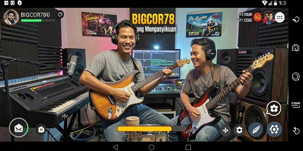 Gameplay seru BIGCOR78 dengan irama musik yang menarik.