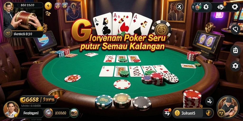 Tampilan gameplay G668 yang memukau dan seru saat bermain Poker.