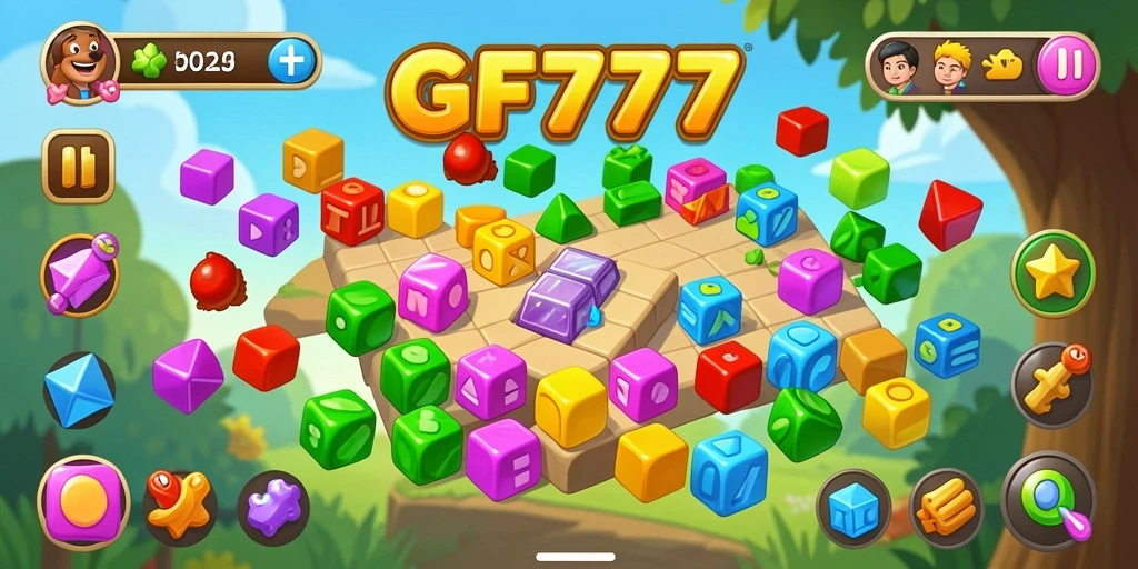 Tampilan gameplay GF777 yang menampilkan tantangan Puzzle.