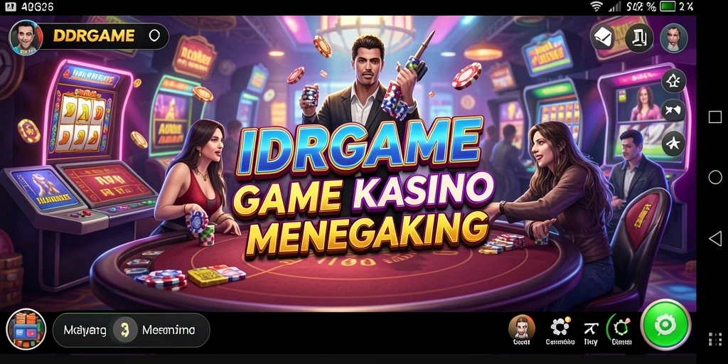 Tampilan utama gameplay Kasino IDRGAME yang menggembirakan.