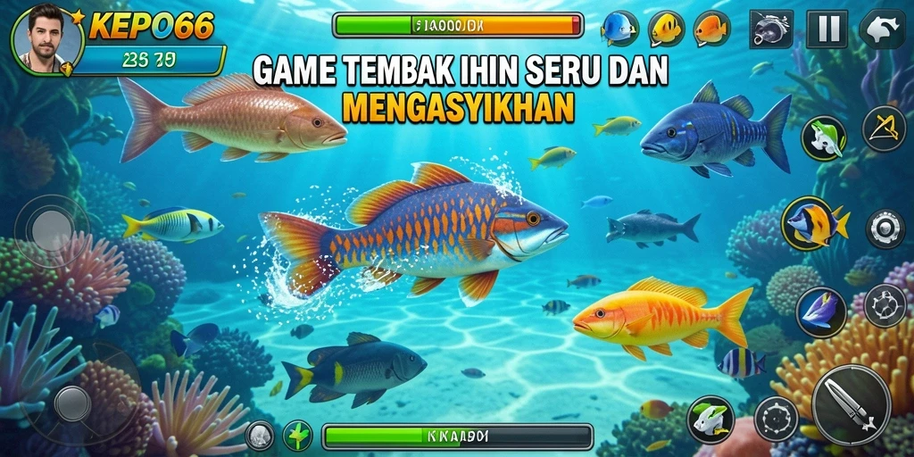 Screenshot gameplay KEPO66 dengan aksi seru tembak ikan.
