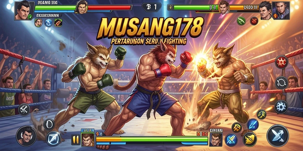 Tampilan gameplay yang mendebarkan dan aksi pertarungan seru.