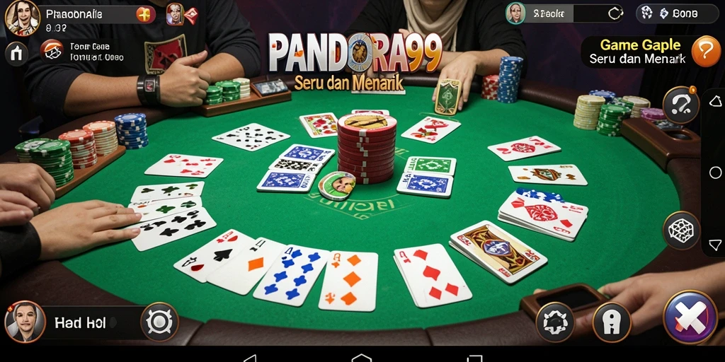 Screenshot gameplay Gaple dari PANDORA99 yang seru.