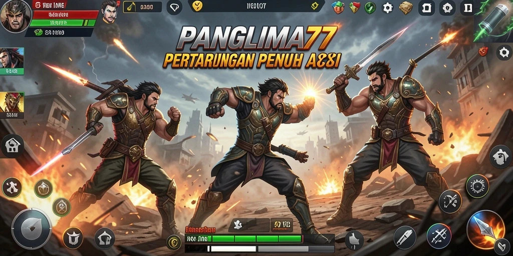 Screenshot permainan menunjukkan karakter bertarung dengan efek visual yang menakjubkan.