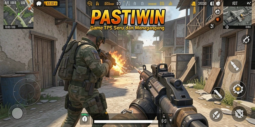 Tangkapan layar permainan PASTIWIN yang menunjukkan aksi menegangkan.