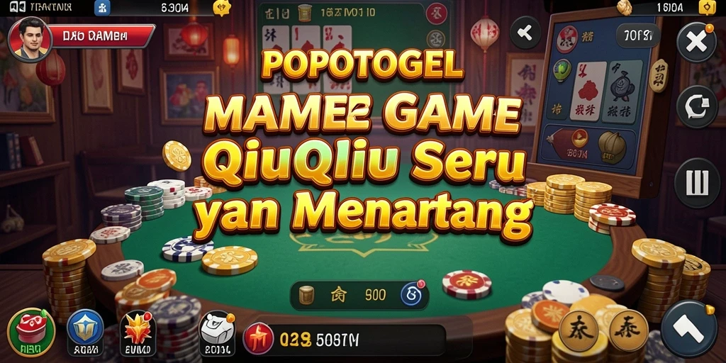 Tampilan gameplay seru dari game QiuQiu POPOTOGEL.