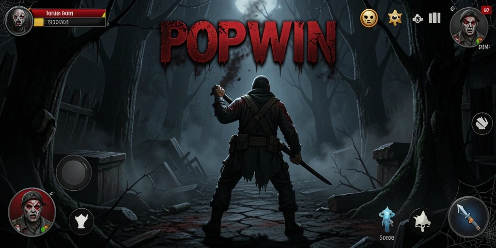 Tampilan gameplay menegangkan di dunia horor.