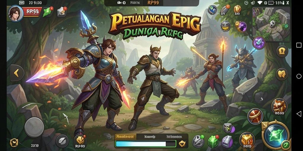 Gameplay seru di dunia RPG yang luas.