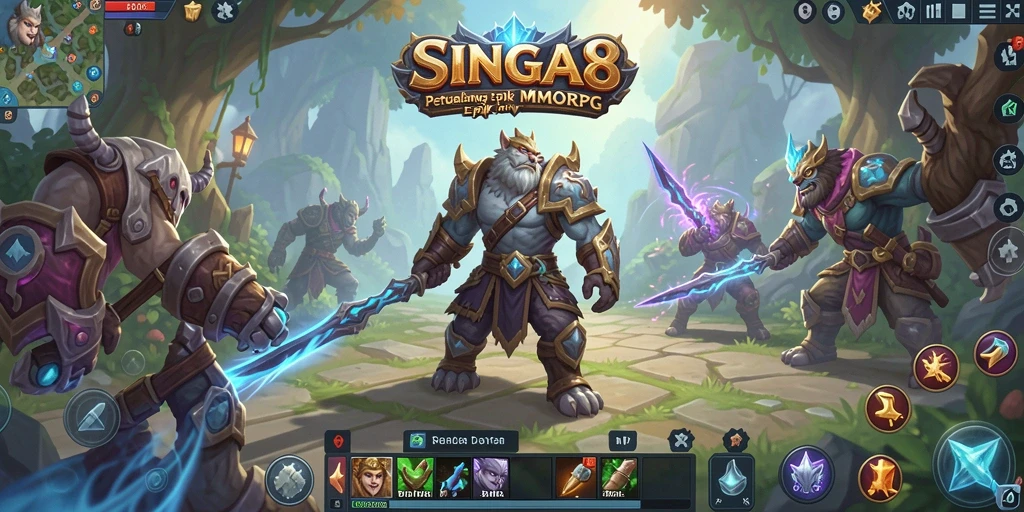 Gameplay SINGA8 yang seru dan menantang dalam dunia MMORPG.