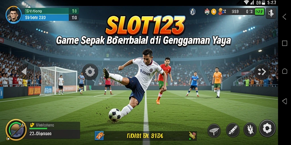 Tampilan dinamis dan menarik dari game sepak bola SLOT123.
