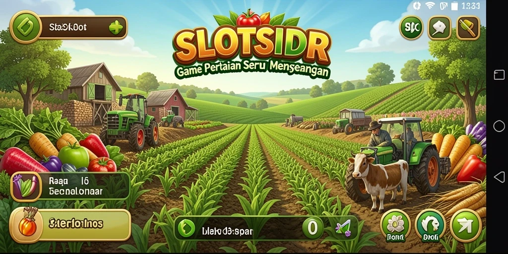 Screenshot gameplay menampilkan aktivitas bertani yang seru dan interaktif.