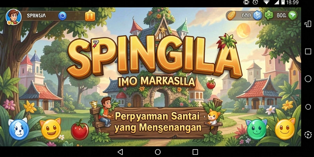 Screenshot SPINGILA menunjukkan keseruan gameplay Casual yang interaktif.