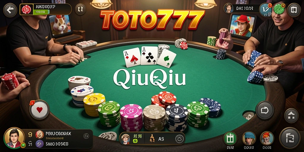 Screenshot utama TOTO777 menampilkan momen seru gameplay QiuQiu.