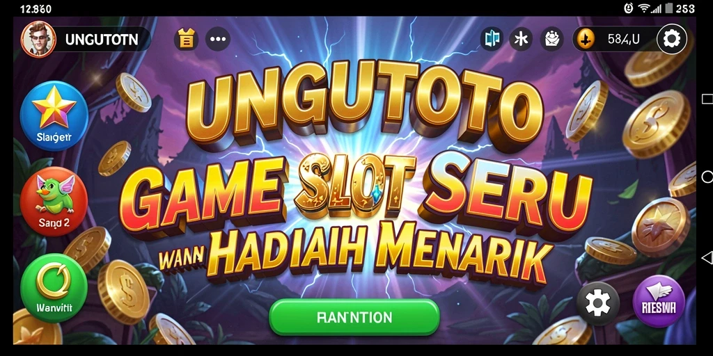 Tampilan menakjubkan dari gameplay Slot UNGUTOTO yang mengasyikkan.