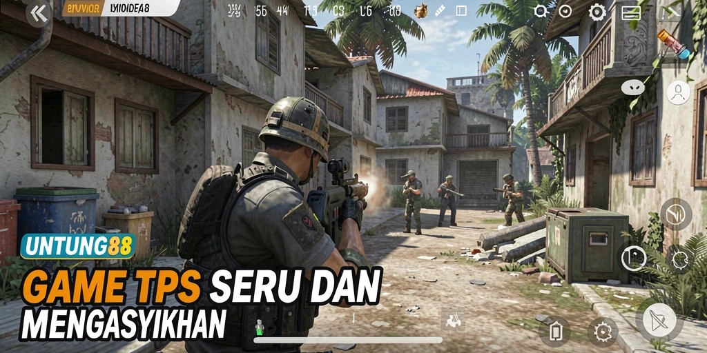 Tangkapan layar UNTUNG88 menunjukkan aksi menegangkan dalam gameplay TPS.